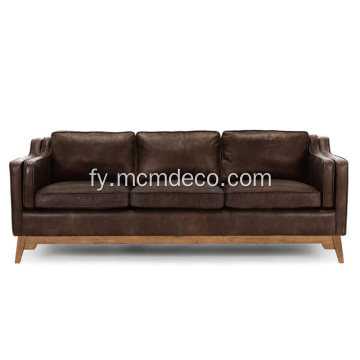 Worthington Oxford Brown Leather Leather Sofa